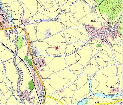 Gundelsdorfer Tongrube Lageplan