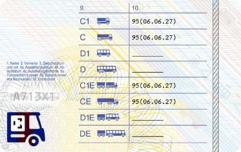 Muster-Fahrerqualifizierungsnachweis Rückseite
