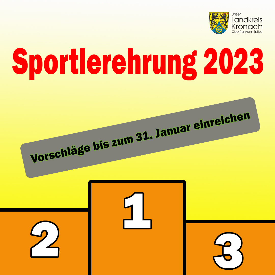 Sportlerehrung 2023 - Vorschläge erbeten
