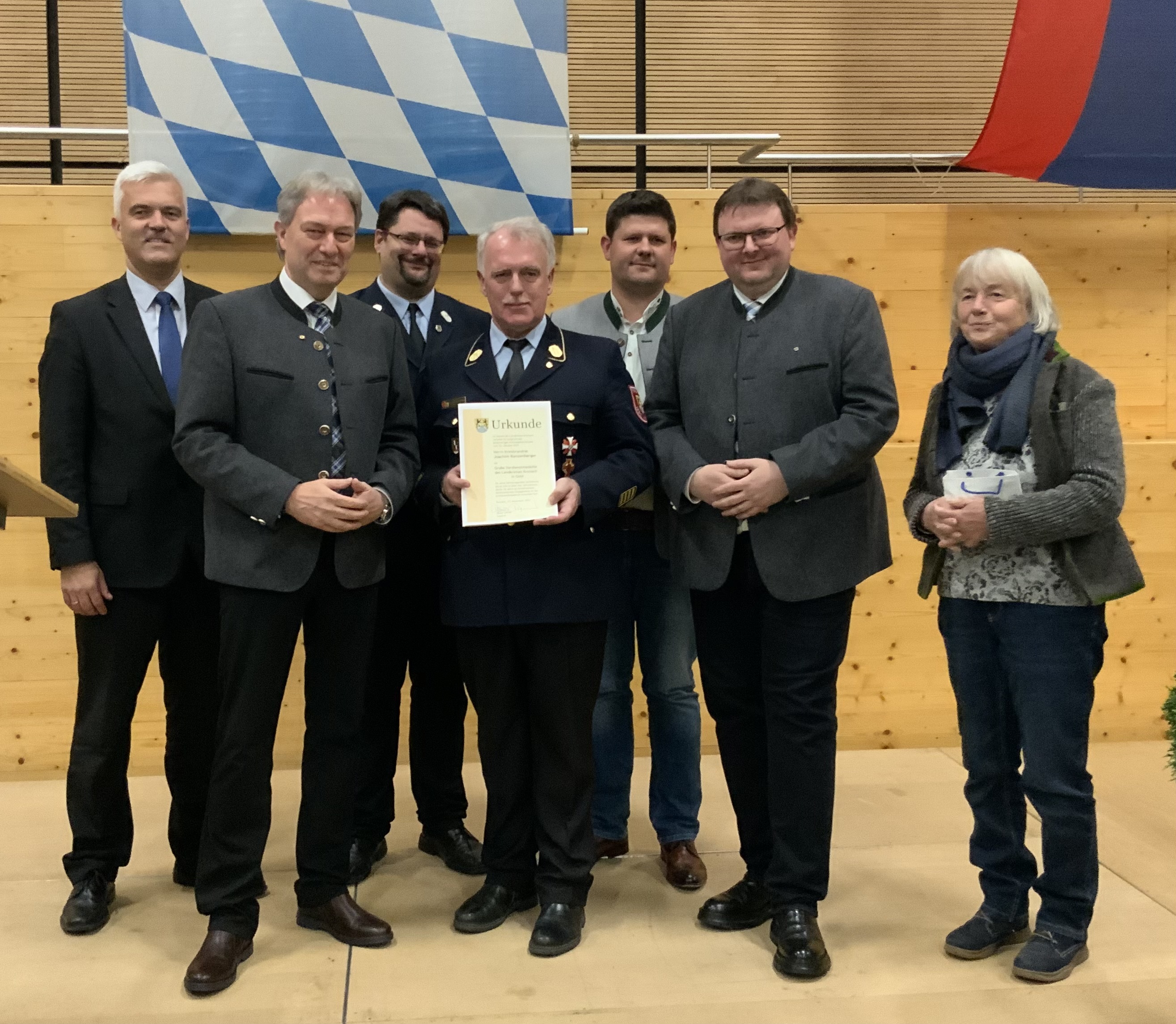 Verdienstmedaille des Landkreises Kronach für Kreisbrandrat Joachim Ranzenberger