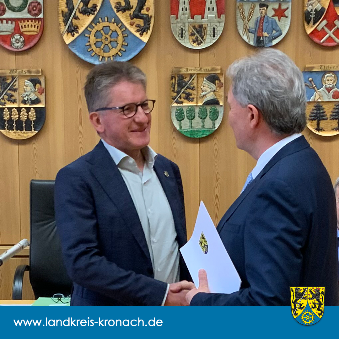 Landrat würdigt das 40 Jahre andauernde Wirken von Hans Rebhan als Kreisrat 