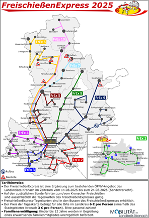 Linienplan FreischießenExpress 2025