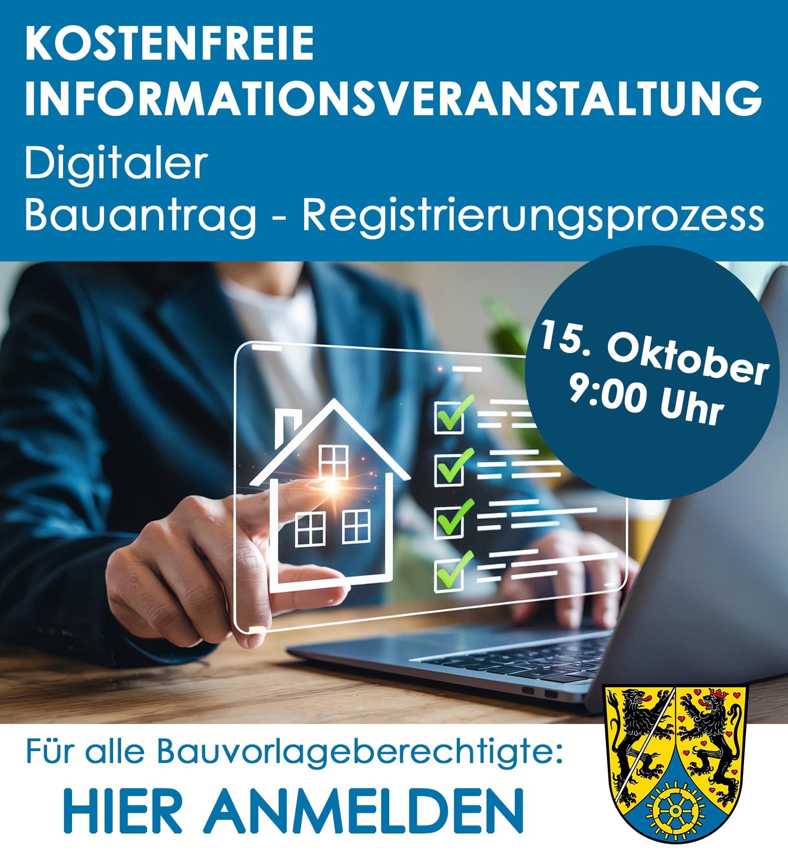 Infoveranstaltung „Digitaler Bauantrag - Registrierungsprozess“