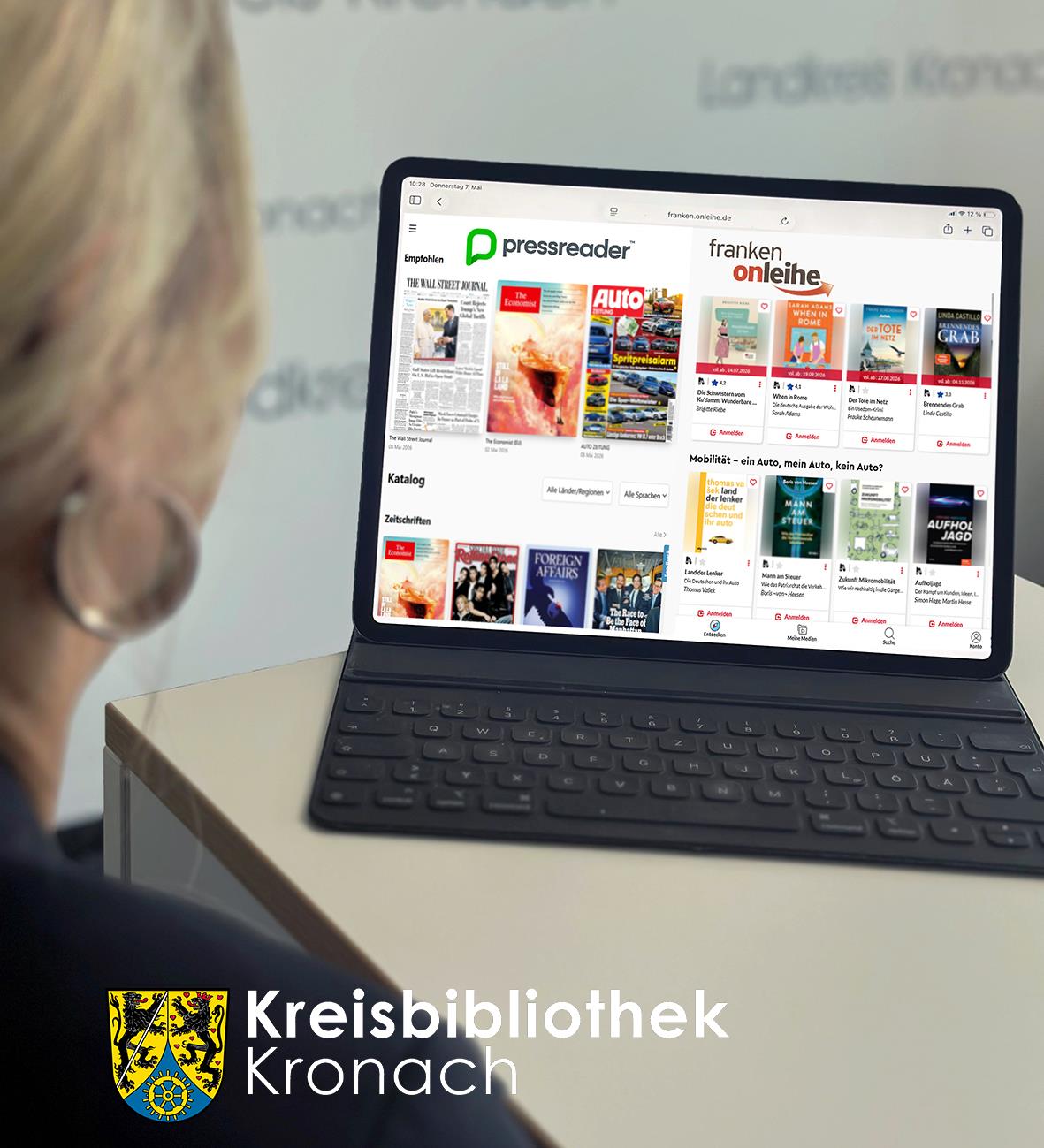 Frankenonleihe pressreader Hompeage