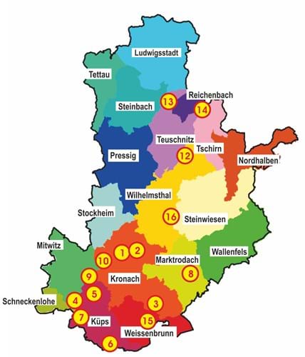 Übersichtskarte geschützte Bäume